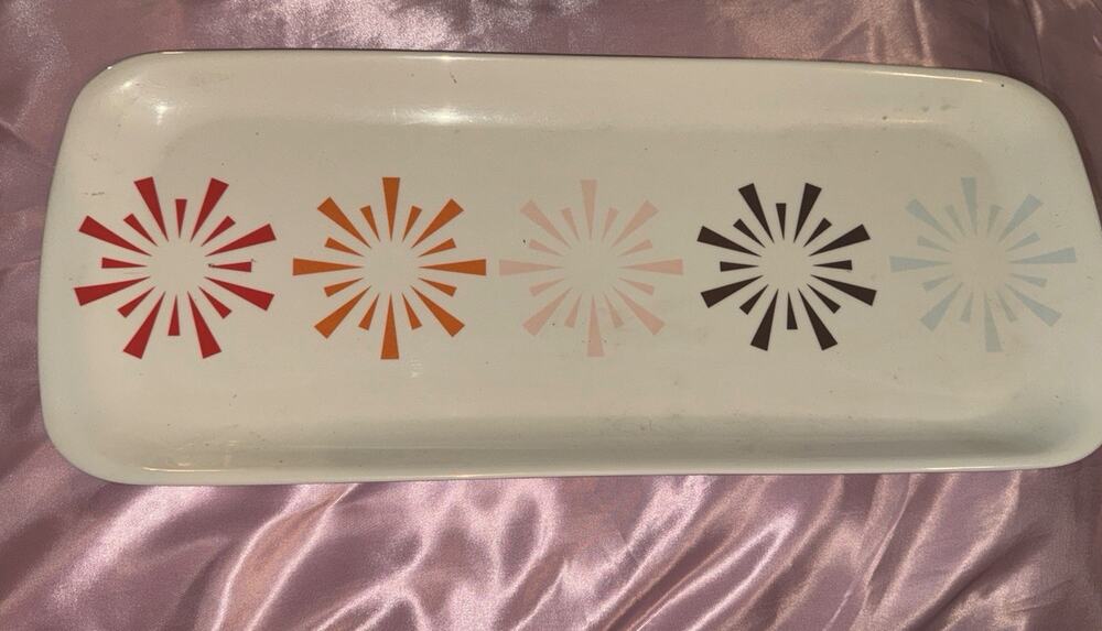 Mid-Century Modern Starburst Melamine Serving Tray - Newplace Newspace Retro